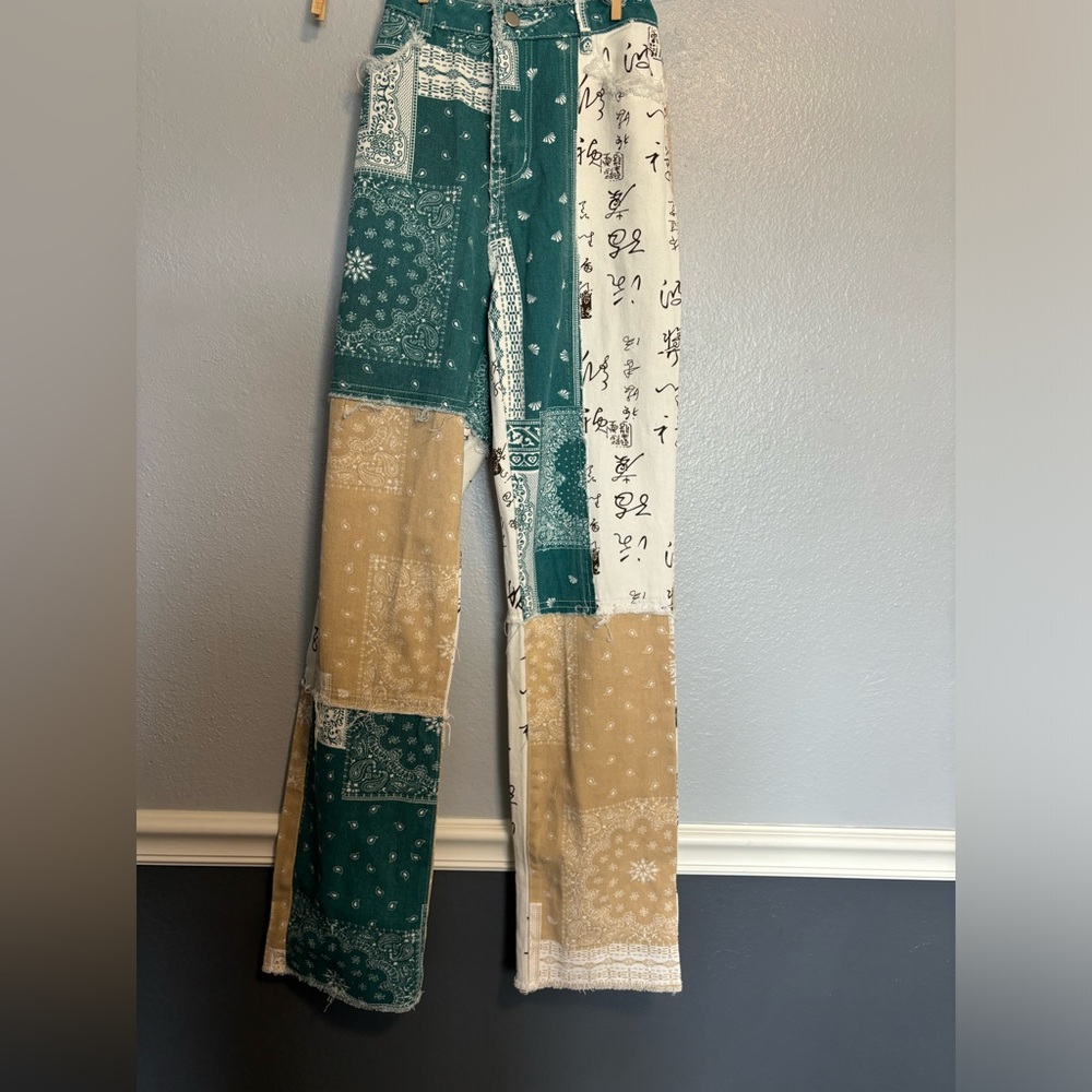 Empty Soda patchwork jeans